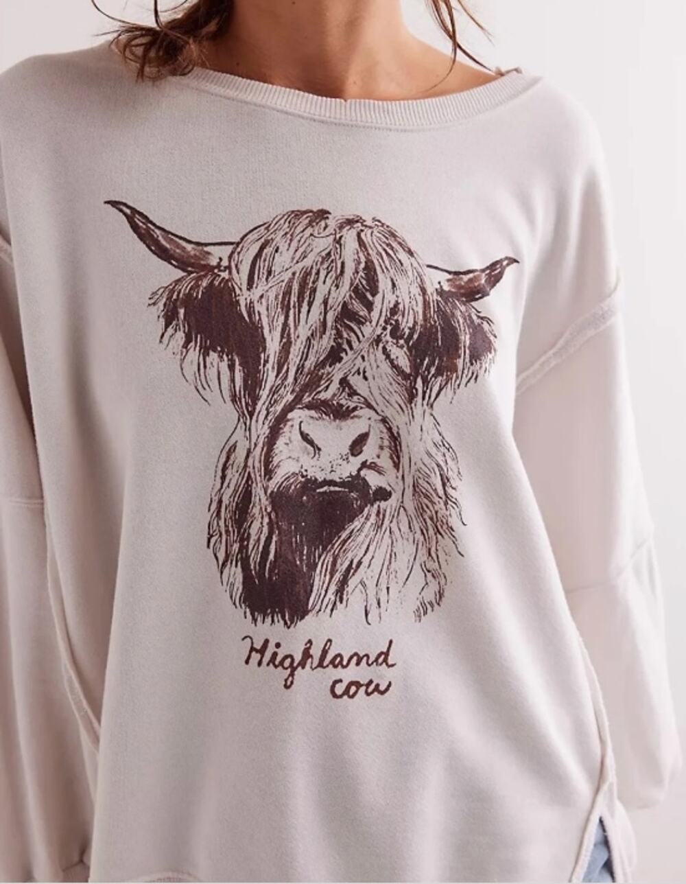 001 NWOT Free People Highland Cow Camden | Color Natural | Size XS